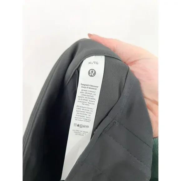 NEW Lululemon Tapered-Leg Mid-Rise Crop Pant XL Luxtreme Graphite Gray 25" insea - Picture 7 of 8